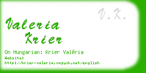 valeria krier business card